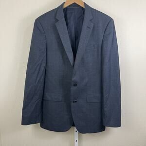 Boss Super Boss Super 120 Blazer Coat Mens 40L Blue Gray